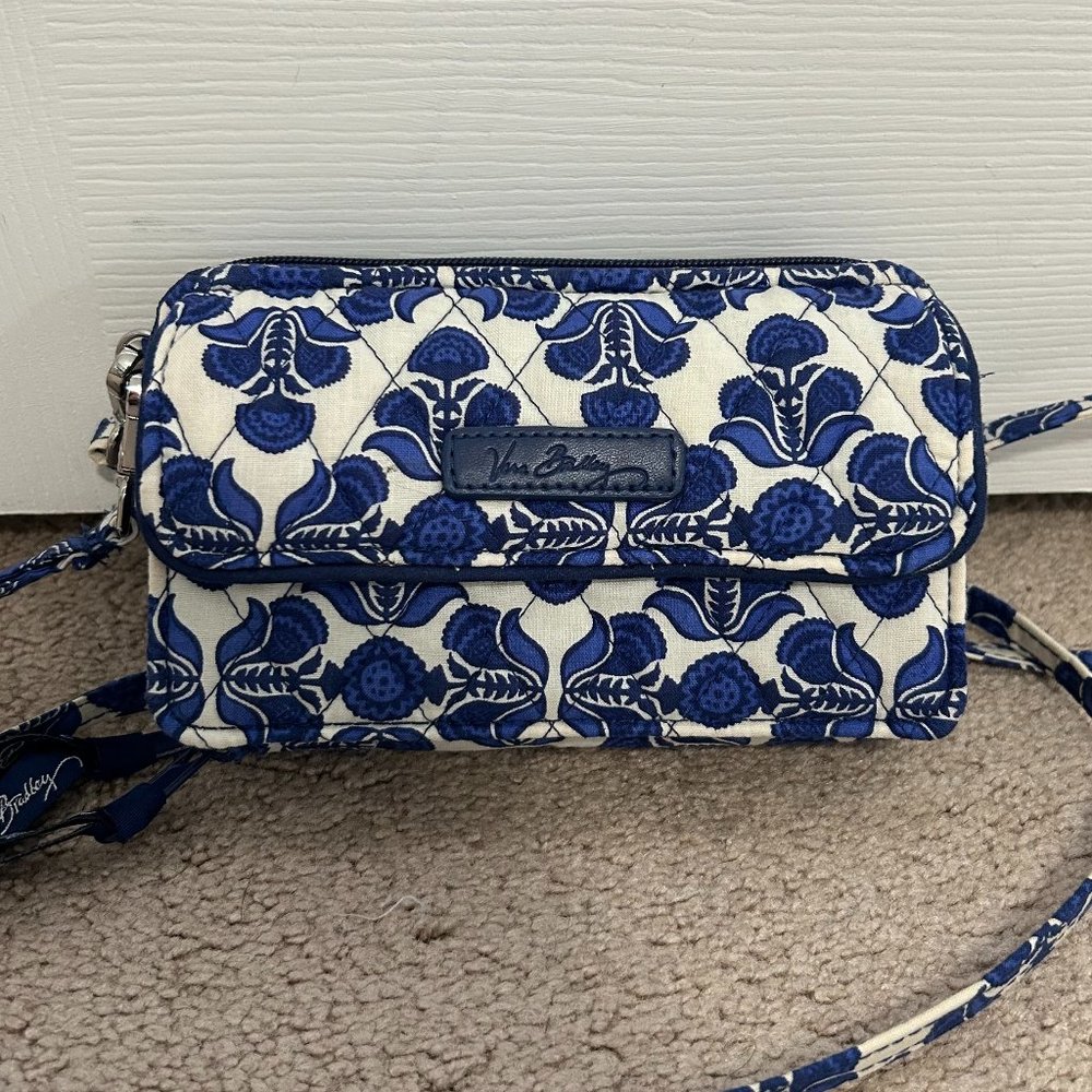 Vera Bradley Smartphone Wristlet Crossbody - Cobalt Tile